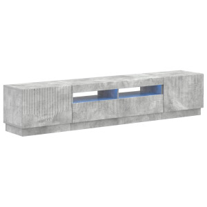 vidaXL 5-delige LED TV-kast Betongrijs Bewerkt hout
