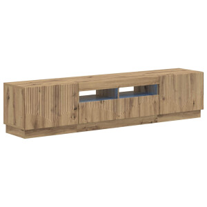 vidaXL 5-delige LED TV-kast Artisanaal eiken Bewerkt hout