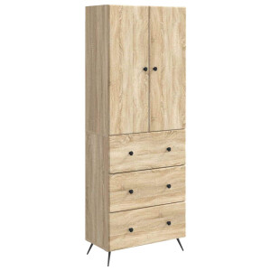 vidaXL Kastenset 2 pcs Sonoma Eiken 66 x 34,5 x 90 cm Bewerkt hout