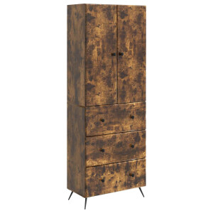 vidaXL Kastenset 2 pcs Gerookt eiken 66 x 34,5 x 90 cm Bewerkt hout