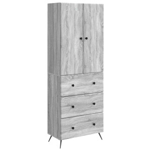 vidaXL Kastenset 2 pcs Grijs Sonoma 66 x 34,5 x 90 cm Bewerkt hout