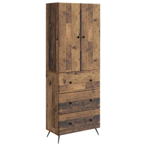 vidaXL Kastenset 2 pcs Oud hout 66 x 34,5 x 90 cm Bewerkt hout