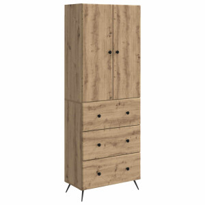 vidaXL Kastenset 2 pcs Artisanaal eiken 66 x 34,5 x 90 cm Bewerkt hout