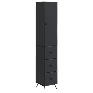 vidaXL Kastenset 2 pcs Zwart 34,5 x 34,5 x 90 cm Bewerkt hout