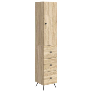 vidaXL Kastenset 2 pcs Sonoma Eiken 34,5 x 34,5 x 90 cm Bewerkt hout