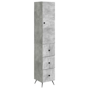 vidaXL Kastenset 2 pcs Betongrijs 34,5 x 34,5 x 90 cm Bewerkt hout