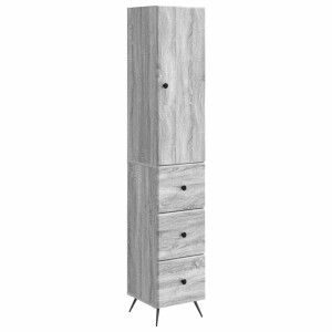 vidaXL Kastenset 2 pcs Grijs Sonoma 34,5 x 34,5 x 90 cm Bewerkt hout