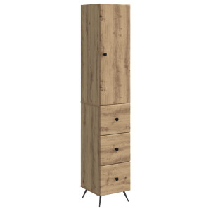 vidaXL Kastenset 2 pcs Artisanaal eiken 34,5 x 34,5 x 90 cm