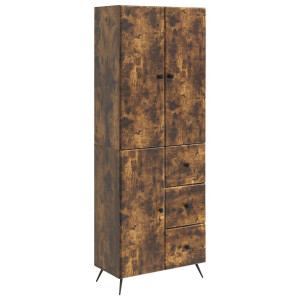 vidaXL Kastenset 2 pcs Gerookt eiken Bewerkt hout