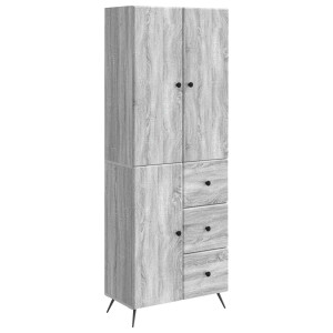 vidaXL Kastenset 2 pcs Grijs Sonoma Bewerkt hout