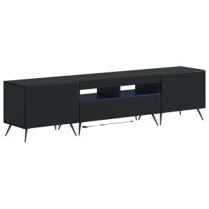 vidaXL 5-delige LED TV-kast Zwart Bewerkt hout