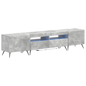 vidaXL 5-delige LED TV-kast Betongrijs Bewerkt hout