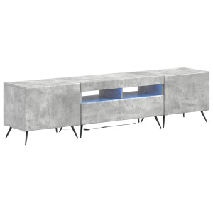 vidaXL 5-delige LED TV-kast Betongrijs Bewerkt hout