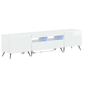 vidaXL 5-delige LED TV-kast Hoogglans Wit Bewerkt hout