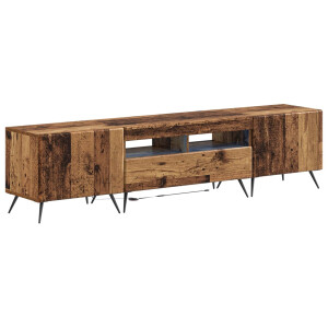 vidaXL 5-delige LED TV-kast Oud hout Bewerkt hout