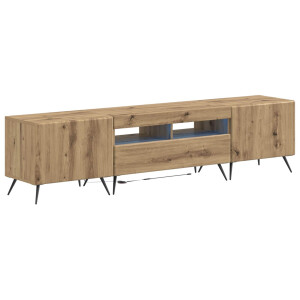 vidaXL 5-delige LED TV-kast Artisanaal eiken Bewerkt hout