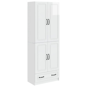vidaXL Kastenset 2 pcs Hoogglans Wit Bewerkt hout