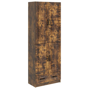 vidaXL Kastenset 2 pcs Gerookt eiken Bewerkt hout