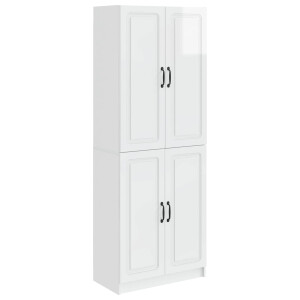 vidaXL Kastenset 2 pcs Hoogglans Wit Bewerkt hout