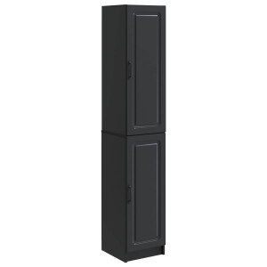 vidaXL Kastenset 2 pcs Zwart Bewerkt hout