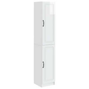 vidaXL Kastenset 2 pcs Hoogglans Wit Bewerkt hout