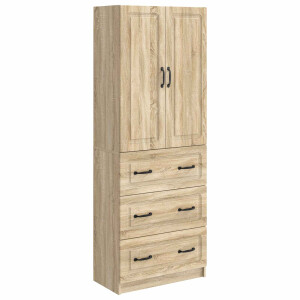 vidaXL Kastenset 2 pcs Sonoma Eiken 66 x 34,5 x 87 cm Bewerkt hout