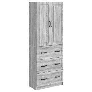 vidaXL Kastenset 2 pcs Grijs Sonoma 66 x 34,5 x 87 cm Bewerkt hout