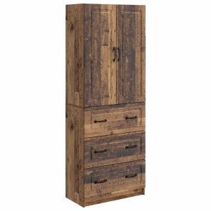 vidaXL Kastenset 2 pcs Oud hout 66 x 34,5 x 87 cm Bewerkt hout