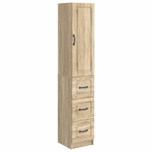 vidaXL Kastenset 2 pcs Sonoma Eiken 33 x 34,5 x 87 cm Bewerkt hout