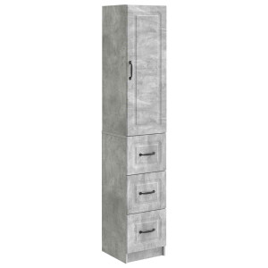 vidaXL Kastenset 2 pcs Betongrijs 33 x 34,5 x 87 cm Bewerkt hout