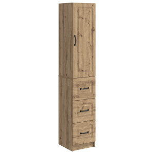 vidaXL Kastenset 2 pcs Artisanaal eiken 33 x 34,5 x 87 cm Bewerkt hout