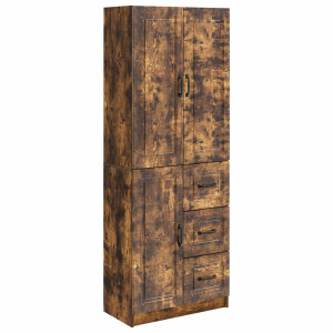 vidaXL Kastenset 2 pcs Gerookt eiken Bewerkt hout