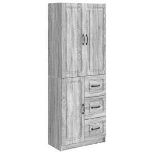 vidaXL Kastenset 2 pcs Grijs Sonoma Bewerkt hout