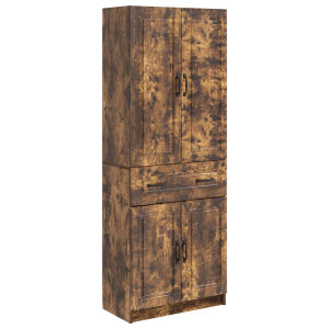 vidaXL Kastenset 2 pcs Gerookt eiken Bewerkt hout
