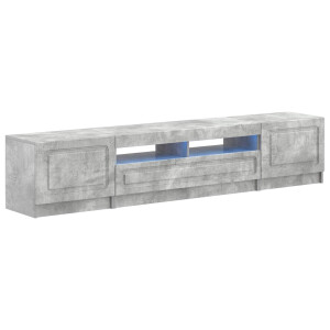 vidaXL 5-delige LED TV-kast Betongrijs Bewerkt hout