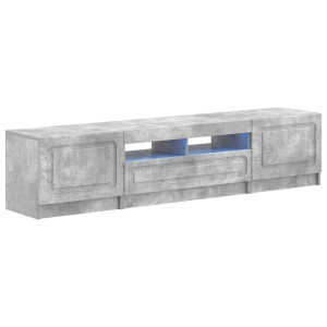 vidaXL 5-delige LED TV-kast Betongrijs Bewerkt hout