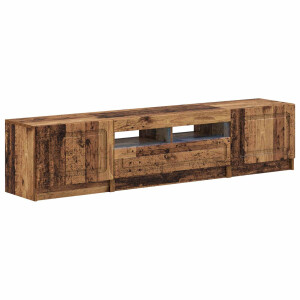 vidaXL 5-delige LED TV-kast Oud hout Bewerkt hout