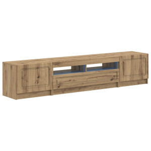 vidaXL 5-delige LED TV-kast Artisanaal eiken Bewerkt hout