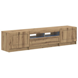 vidaXL 5-delige LED TV-kast Artisanaal eiken Bewerkt hout