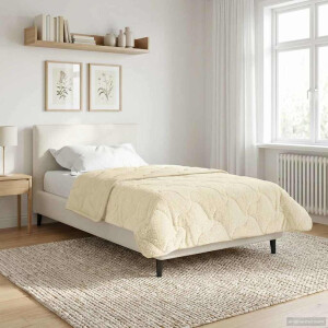 vidaXL Winter Dekbed Crème 140 x 200 cm Microfiber en Teddy fleece