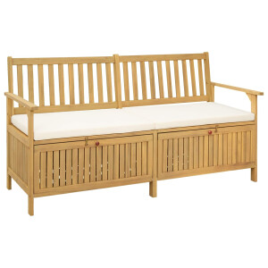 vidaXL Opslagbank met kussen met opslag met de deur 170 x 63 x 84 cm