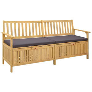 vidaXL Opslagbank met kussen met opslag met de deur 170 x 63 x 84 cm