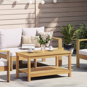 vidaXL Bijzettafel Olie naturel 90 x 50 x 45 cm Massief Acaciahout