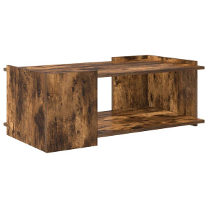 vidaXL Salontafel Gerookt eiken 90 x 50 x 33 cm Bewerkt hout