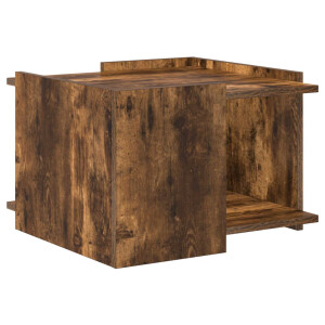 vidaXL Salontafel Gerookt eiken 50,5 x 50 x 33 cm Bewerkt hout