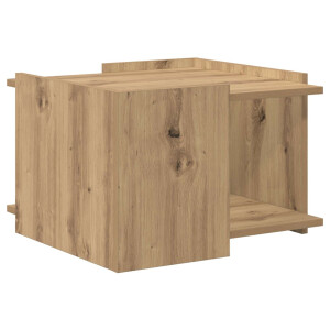 vidaXL Salontafel Artisanaal eiken 50,5 x 50 x 33 cm Bewerkt hout