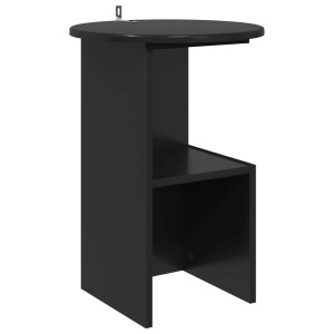 vidaXL Bijzettafel Zwart eiken Ø 39,5 x 55 cm Bewerkt hout