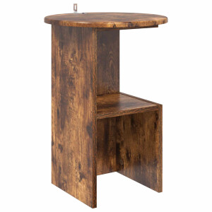 vidaXL Bijzettafel Gerookt eiken Ø 39,5 x 55 cm Bewerkt hout
