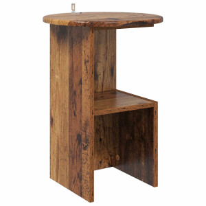 vidaXL Bijzettafel Oud hout Ø 39,5 x 55 cm Bewerkt hout