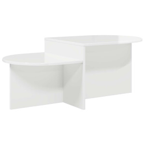 vidaXL Salontafel Hoogglans Wit 100 x 50 x 40 cm Bewerkt hout